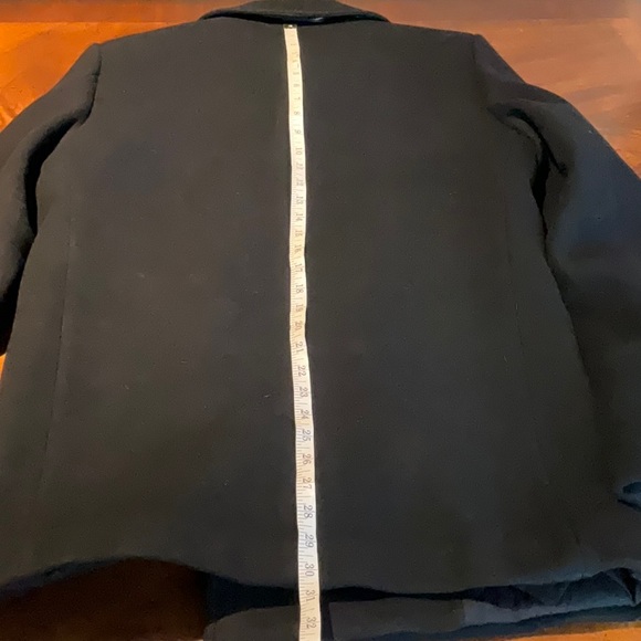 BALMAIN MEN'S 54 BLACK PEA COAT JACKET - Picture 14 of 16